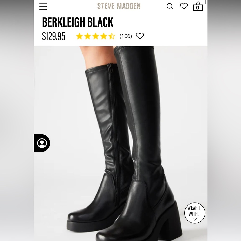 Steven Madden tall black boots!